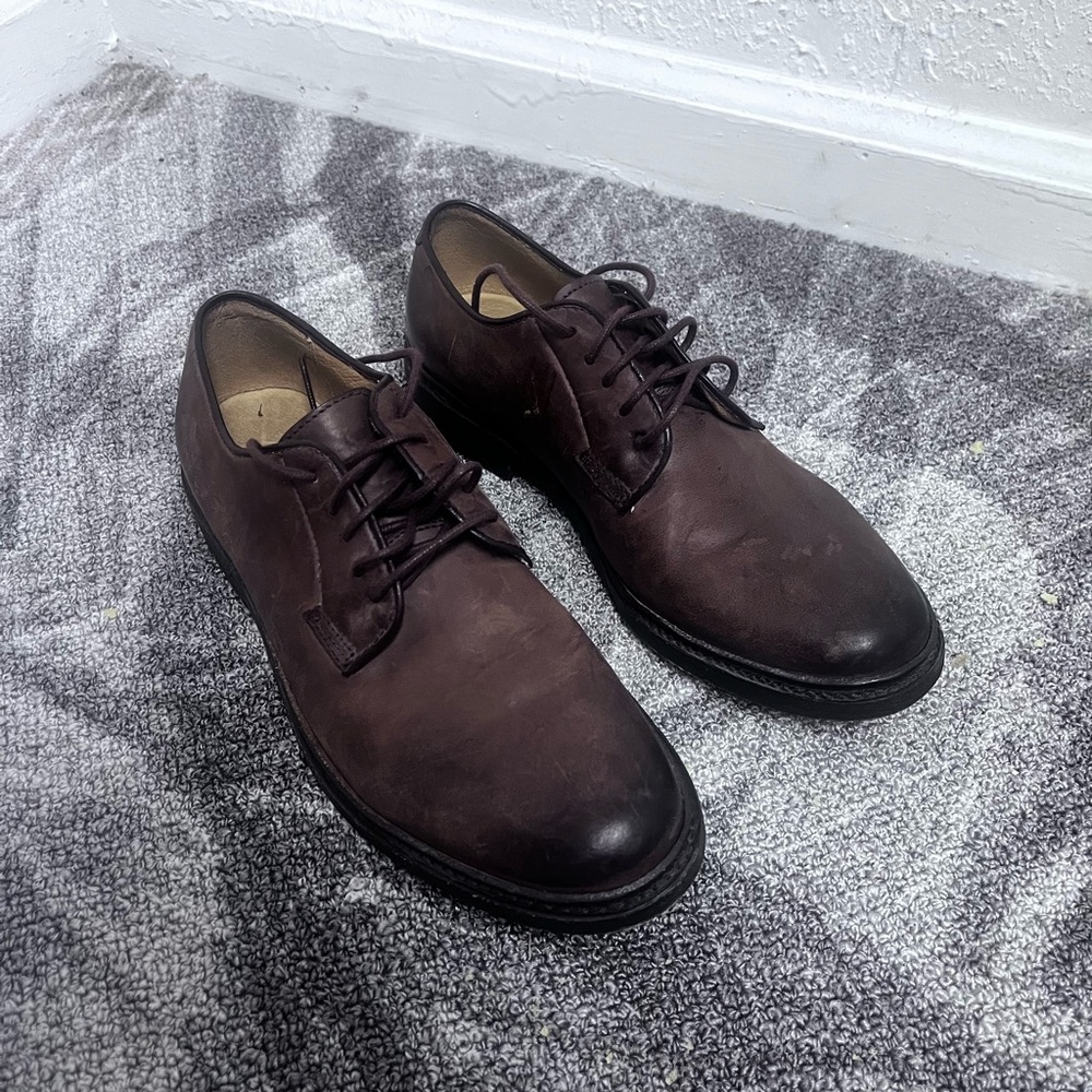 The Frye Co. John A Frye Mens 74615 Brown Leather  Lace Up Oxford Shoes  7B